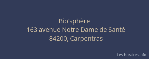 Bio'sph&egrave;re