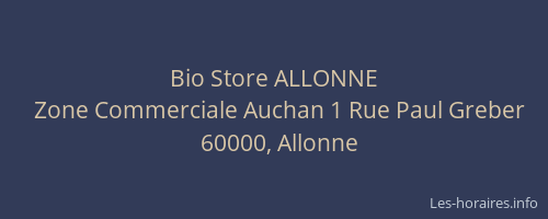 Bio Store ALLONNE