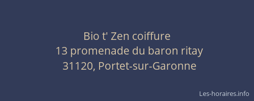 Bio t' Zen coiffure
