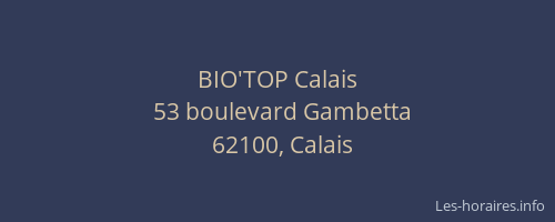 BIO'TOP Calais