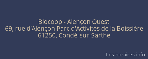 Biocoop - Alençon Ouest