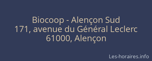 Biocoop - Alençon Sud