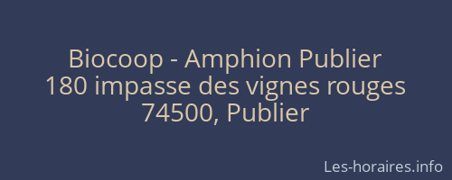 Biocoop - Amphion Publier