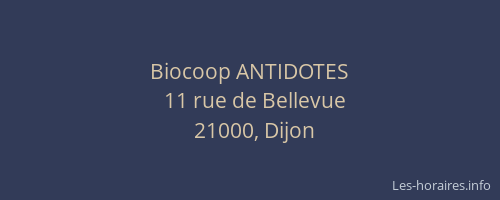 Biocoop ANTIDOTES