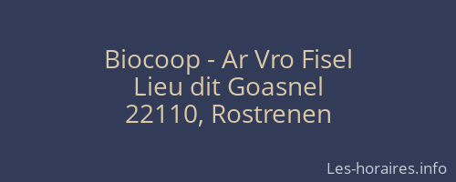 Biocoop - Ar Vro Fisel
