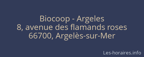 Biocoop - Argeles