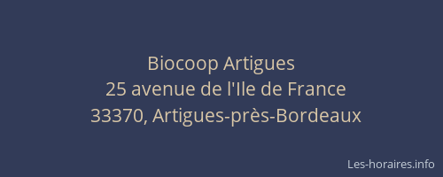 Biocoop Artigues