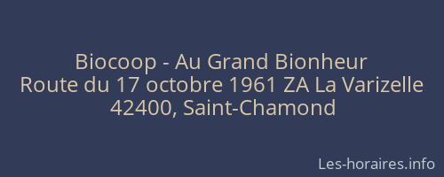 Biocoop - Au Grand Bionheur