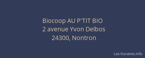 Biocoop AU P'TIT BIO