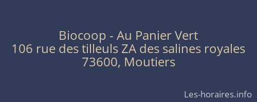 Biocoop - Au Panier Vert