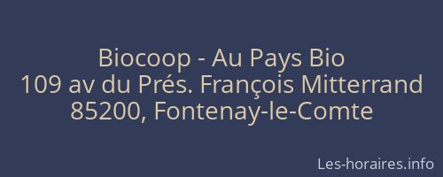 Biocoop - Au Pays Bio