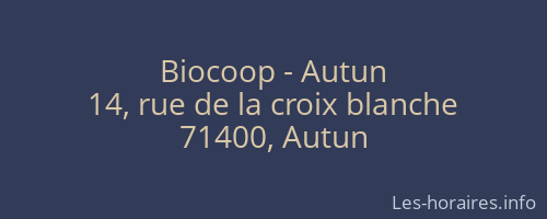 Biocoop - Autun