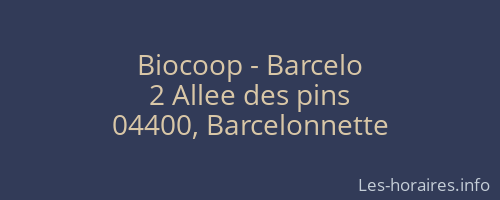 Biocoop - Barcelo
