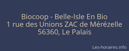 Biocoop - Belle-Isle En Bio