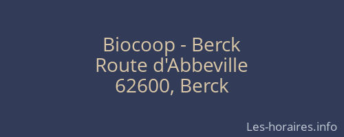 Biocoop - Berck