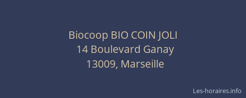 Biocoop BIO COIN JOLI