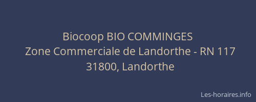 Biocoop BIO COMMINGES