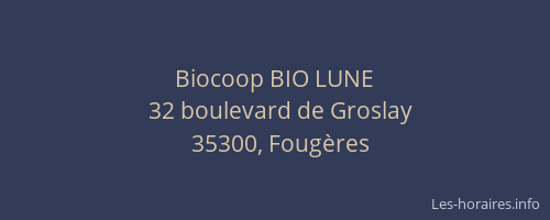 Biocoop BIO LUNE