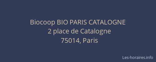 Biocoop BIO PARIS CATALOGNE