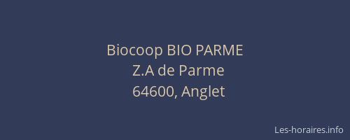 Biocoop BIO PARME