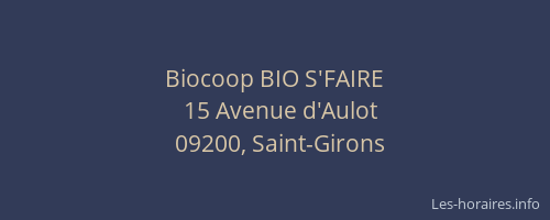 Biocoop BIO S'FAIRE