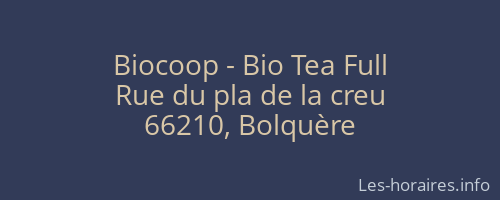Biocoop - Bio Tea Full