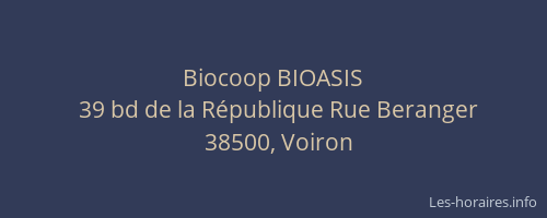 Biocoop BIOASIS