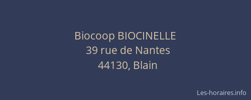Biocoop BIOCINELLE