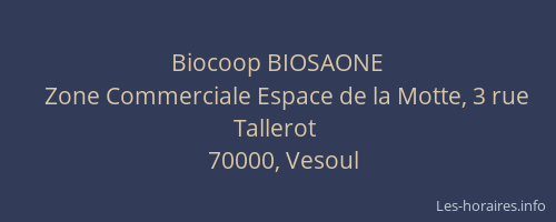 Biocoop BIOSAONE
