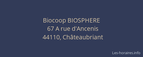 Biocoop BIOSPHERE