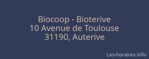 Biocoop - Bioterive