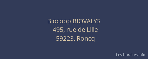 Biocoop BIOVALYS