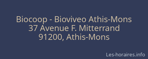 Biocoop - Bioviveo Athis-Mons