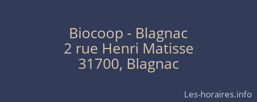 Biocoop - Blagnac