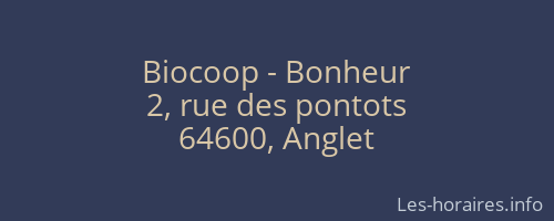 Biocoop - Bonheur