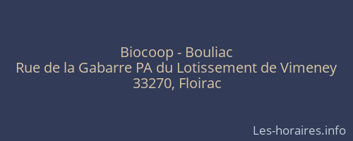 Biocoop - Bouliac