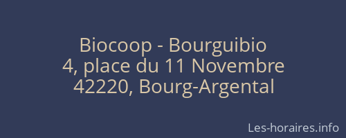 Biocoop - Bourguibio