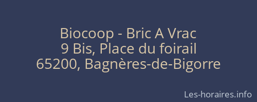 Biocoop - Bric A Vrac