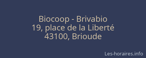 Biocoop - Brivabio