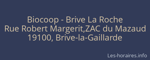 Biocoop - Brive La Roche