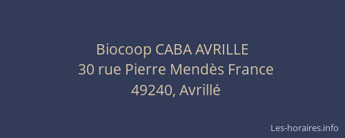 Biocoop CABA AVRILLE