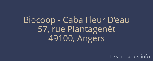 Biocoop - Caba Fleur D'eau