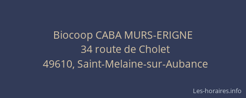 Biocoop CABA MURS-ERIGNE
