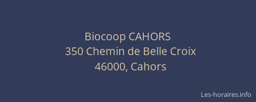 Biocoop CAHORS