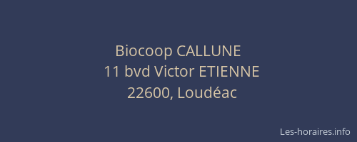 Biocoop CALLUNE
