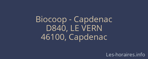 Biocoop - Capdenac