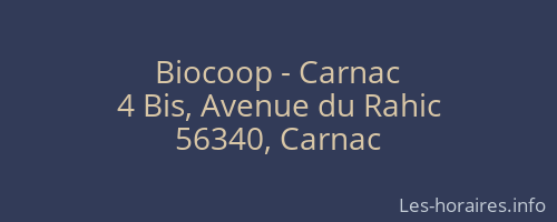 Biocoop - Carnac