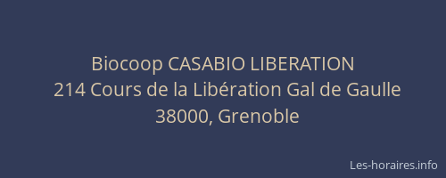 Biocoop CASABIO LIBERATION
