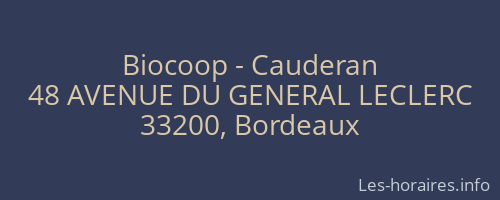 Biocoop - Cauderan