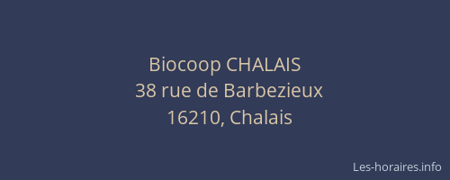 Biocoop CHALAIS